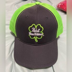 Pabst Blue Ribbon St Pattys Day hat